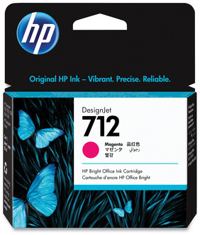 HP 712 DesignJet Ink Cartridges (3ED68A) Magenta Original Cartridge
