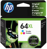 A Picture of product HEW-N9J91AN HP 64XL Tri-Color High Yield Original Ink Cartridge (N9J91AN) High-Yield