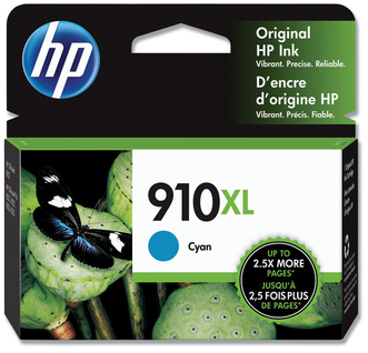 HP 910XL Series Original Ink Cartridges (3YL62AN) High-Yield Cyan Cartridge