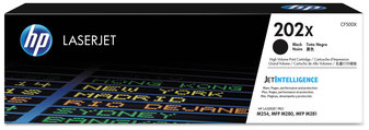 HP 202X High Yield Original LaserJet Toner Cartridge (CF500X) High-Yield Black