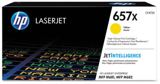 HP 657X High Yield Original LaserJet Toner Cartridge (CF472X) High-Yield Yellow