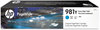 A Picture of product HEW-L0R13A HP J3M68A-L0R16A Ink 981Y, (L0R13A) Extra High-Yield Cyan Original PageWide Cartridge