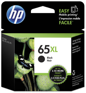 HP N9K01AN-T0A36AN Ink 65XL, (N9K04AN) High-Yield Black Original Cartridge