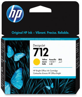 HP 712 DesignJet Ink Cartridges (3ED69A) Yellow Original Cartridge