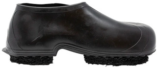Paws Rubber Stripping Over Shoe. Size Medium. Waterproof. Non-abrasive pad provides traction. Durable for multiple jobs. 1 pair