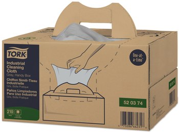 Tork Industrial Cleaning Cloth. 1-ply. Grey. 210/case.