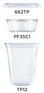 A Picture of product DCC-PF35C1CP Dart Grab 'n' Go PET Plastic Combo Kit with Insert. 12 oz. Clear. 500 cups, 500 lids, and 500 inserts.