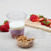 A Picture of product DCC-PF35C1CP Dart Grab 'n' Go PET Plastic Combo Kit with Insert. 12 oz. Clear. 500 cups, 500 lids, and 500 inserts.