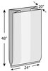 A Picture of product ELK-20G242048 Elkay LDPE Gusset Bags. 2 mil. 24 X 20 X 48 in. Clear. 100/case.