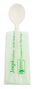 A Picture of product INO-CPLA003W CPLA Heavy Weight 6.5" Individually Wrapped Spoon, White.  750/cs.