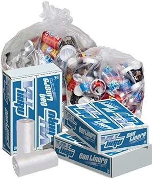 Vu-Thru Can Liners. 1.3 Mil. 60 gal. 38 X 58 in. Natural. 100/case, 9 cases/layer. MUST BE ORDERED IN LAYER QUANTITIES.
