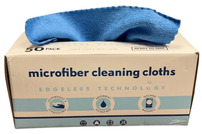 Disposable Microfiber Cloths Blue 12 x 12, Box of 50