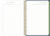 A Picture of product AAG-LB34200 Cambridge® Leah Bisch Weekly/Monthly Floral Planner Artwork, 8.5" x 6.38", Blue/White/Gold Cover, 12-Month (Jan to Dec): 2025