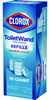 A Picture of product CLO-31620 Clorox® Disinfecting ToiletWand™ Refill Heads. Blue/White. 10/pack, 6 packs/carton.