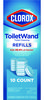 A Picture of product CLO-31620 Clorox® Disinfecting ToiletWand™ Refill Heads. Blue/White. 10/pack, 6 packs/carton.