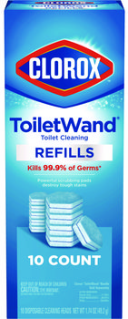 Clorox® Disinfecting ToiletWand™ Refill Heads. Blue/White. 10/pack, 6 packs/carton.