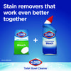 A Picture of product CLO-30924 Clorox® Disinfecting Toilet Bowl Cleaner with Bleach. 24 oz. Rain Clean scent. 2 bottles/pack.