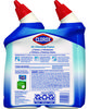 A Picture of product CLO-30924 Clorox® Disinfecting Toilet Bowl Cleaner with Bleach. 24 oz. Rain Clean scent. 2 bottles/pack.