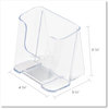 A Picture of product DEF-75001 deflecto® DocuHolder® for Countertop or Wall Mount Use Countertop/Wall-Mount, Leaflet Size, 4.37w x 3.25d 3.87h, Clear