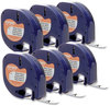 A Picture of product DYM-2050826 DYMO® LetraTag® Label Paper Tape Cassettes. 0.5 in. X 13 ft. White. 6/box.
