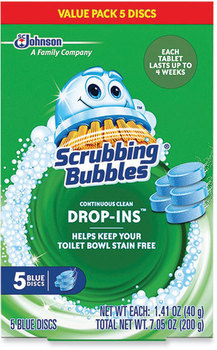 Scrubbing Bubbles® Drop-Ins Toilet Cleaning Tablets.1.41 oz. 5/pack.
