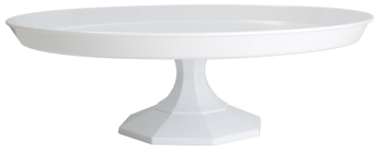 Fineline Platter Pleasers Two-Piece Cake Stands. 13 3/4 in. White. 12/case.