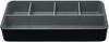 A Picture of product AVT-37682 Advantus Fusion Five-Compartment Plastic Accessory Holder 12.25 x 6 2, Black/Gray