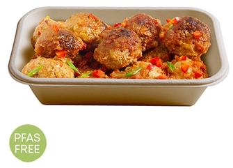 Conserveware Rectangular Bagasse Bowls. 24 oz. 8.5 X 5.5 in. 300 bowls/case.
