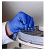 A Picture of product AXC-ACNPF44100 AMMEX® Professional Powder-Free Nitrile Exam Gloves. Size Medium. 3 mil. Blue. 100/box.