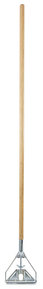 Boardwalk® Screw Clamp Stirrup Metal Head Mop Handle, #20+. 1 1/8 X 62 in. Natural.
