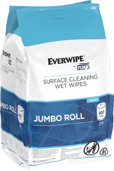 Tork® Everwipe® Surface Cleaning Wet Wipe Jumbo Rolls. 900 sheets/roll, 4 rolls/carton.
