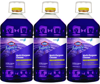 Clorox® CloroxPro Fraganzia Multi-Purpose Cleaner Concentrate. 175 oz. Lavender Meadows scent. 3 bottles/carton.