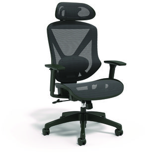 Alera® Taunton Ergonomic Mesh Swivel Task Chair Supports Up to 275 lb, 17.44 20.98 Seat Height, Black Seat/Back, Base