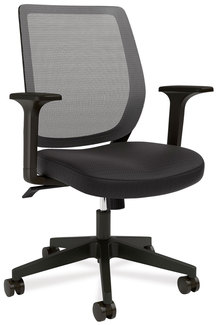 Alera® Wessex Ergonomic Fabric Mesh Swivel Task Chair Supports Up to 275 lbs, 17.09 20.83 Seat Height, Black Seat/Back/Base
