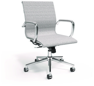 Alera® Siskin Fabric Managers Chair Supports Up to 275 lb, 16.93 20.67 Seat Height, Gray Back, Chrome Base