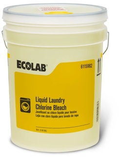 Ecolab Liquid Laundry Chlorine Bleach. 5 gal.
