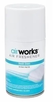 AirWorks® Metered Aerosols Air Freshener. 7 oz. Fresh Linen. 12 cans/case.