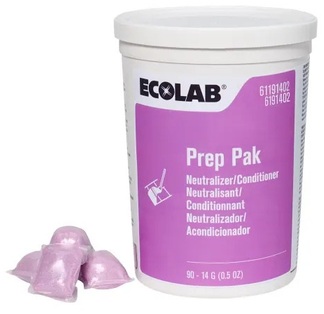 Ecolab® Prep Pak Neutralizer/Conditioner Floor Cleaner. 0.5 oz. Citrus scent. 90 packs/pail.