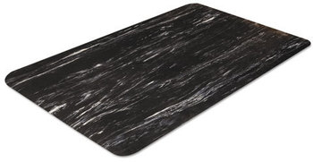Crown Matting #510 Cushion Step Marbleized Rubber Anti-Fatigue Mat. 2 X 4 ft. Black.