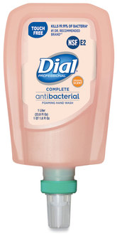 Dial® Professional Antibacterial Foaming Hand Wash Refill for FIT Touch Free Dispensers. 1 L. Original scent. 3 refills/carton.