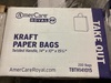 A Picture of product ACR-TBTH141015 ACR Twisted Handle Kraft Paper Take Out Bag. 14 X 10 X 15.75 in. Kraft. 200/case.