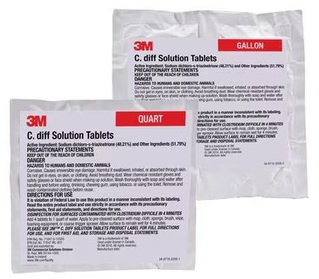 3M™ C. Diff Solution Tablets, Gallon Size, 140 Tablet Container, 2/Case