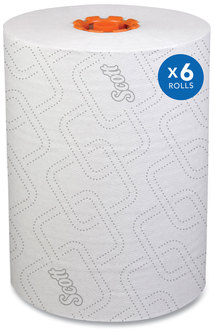 Scott® Pro Slimroll™ Towels. 1-ply. 8 in. X 580 ft. White/Orange Core. 6 rolls/carton.