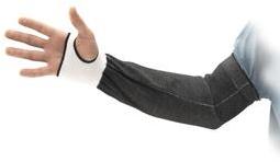 Ansell HyFlex® Cut Resistant Sleeve With Elastic Top Closure. 18 in. Black.