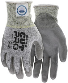 MCR Safety® CutPro® 13 Gauge Dyneema® Cut Resistant Gloves With Polyurethane Coated Palm. Size Medium. Gray. 1 pair.