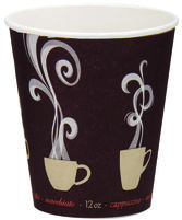 SOLO® Thermoguard Insulated Paper Hot Cups 12 oz, Steam Print Design, 600/Carton