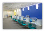 A Picture of product BVC-GL08019101 MasterVision® Protector Series Glass Aluminum Desktop Divider 47.2 x 0.16 35.4, Clear