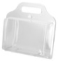 A Picture of product WNA-21552 Atrium™ Lunch Boxes with Handles. 7.73 X 7.48 X 3.62 in. Clear. 100/Case.