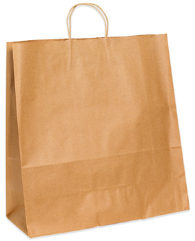 Duro Traveler Recycled Kraft Paper Shopping Bags with Twist Handles. 61#. 13 X 5.9 X 15.7 in. 250 Bags/Case.