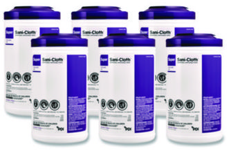 PDI® Super Sani-Cloth Disinfecting Wipes. 15 X 7.5 in. White. Unscented. 75 wipes/canister, 6 canisters/carton.